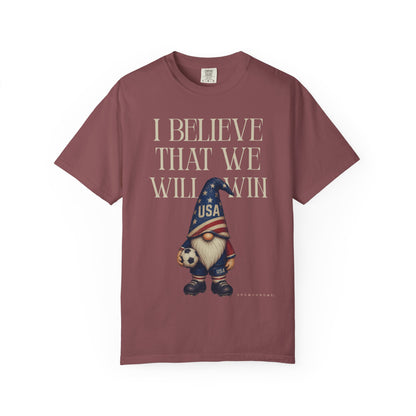 I Believe That We Will Win USA Soccer Gnome T-Shirt