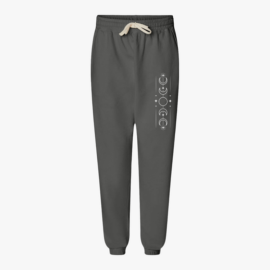 Moon Phases | Premium Unisex Garment-Dyed Lightweight Fleece Sweatpants