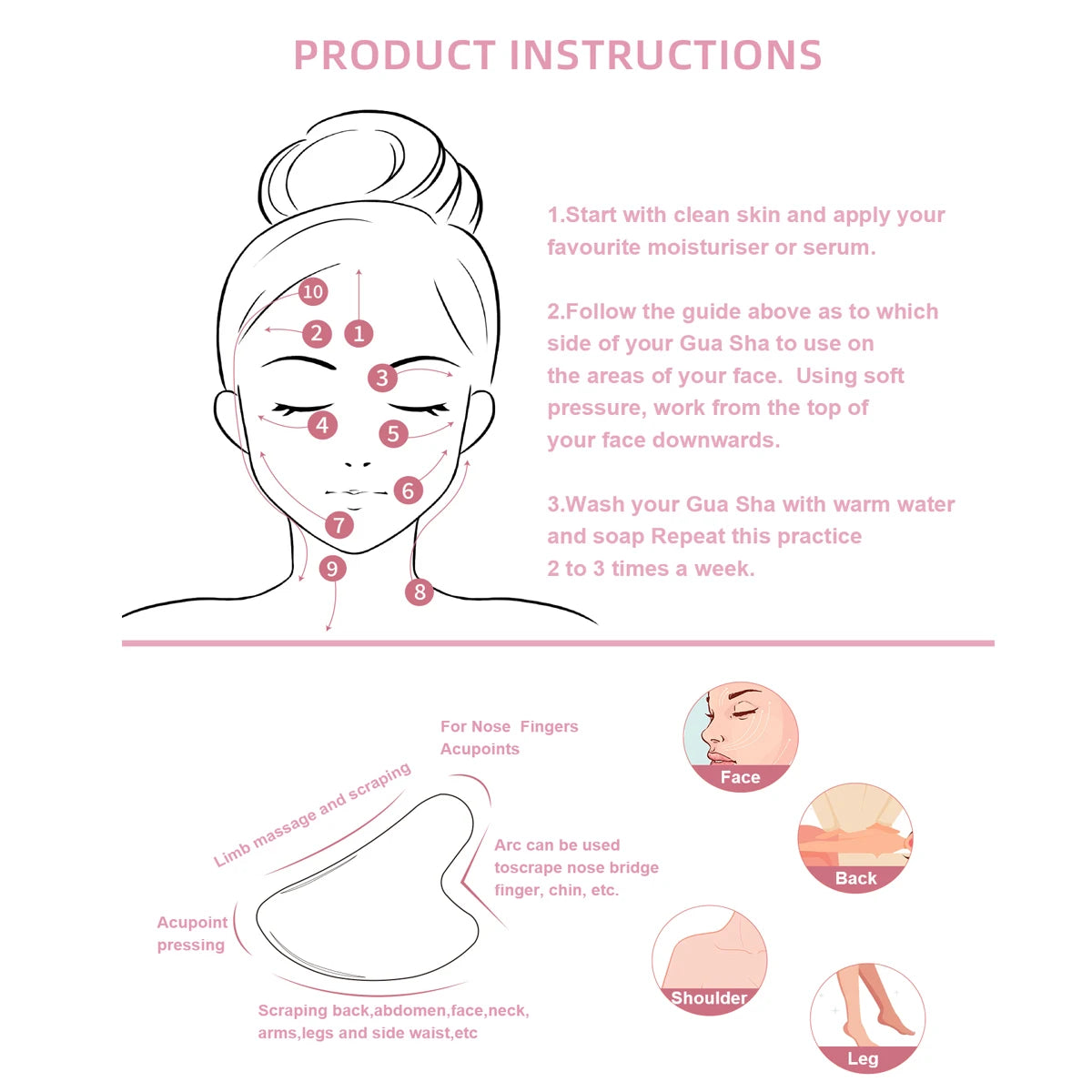 Gua Sha Natural Stone | Skincare Wellness Tool