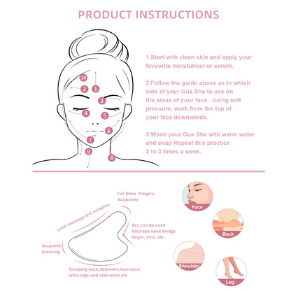 Gua Sha Natural Stone | Skincare Wellness Tool