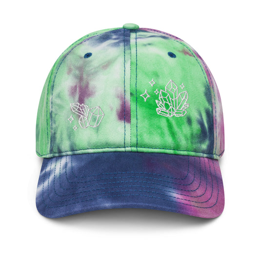 Crystal Clusters | Embroidered Tie-Dye Cap