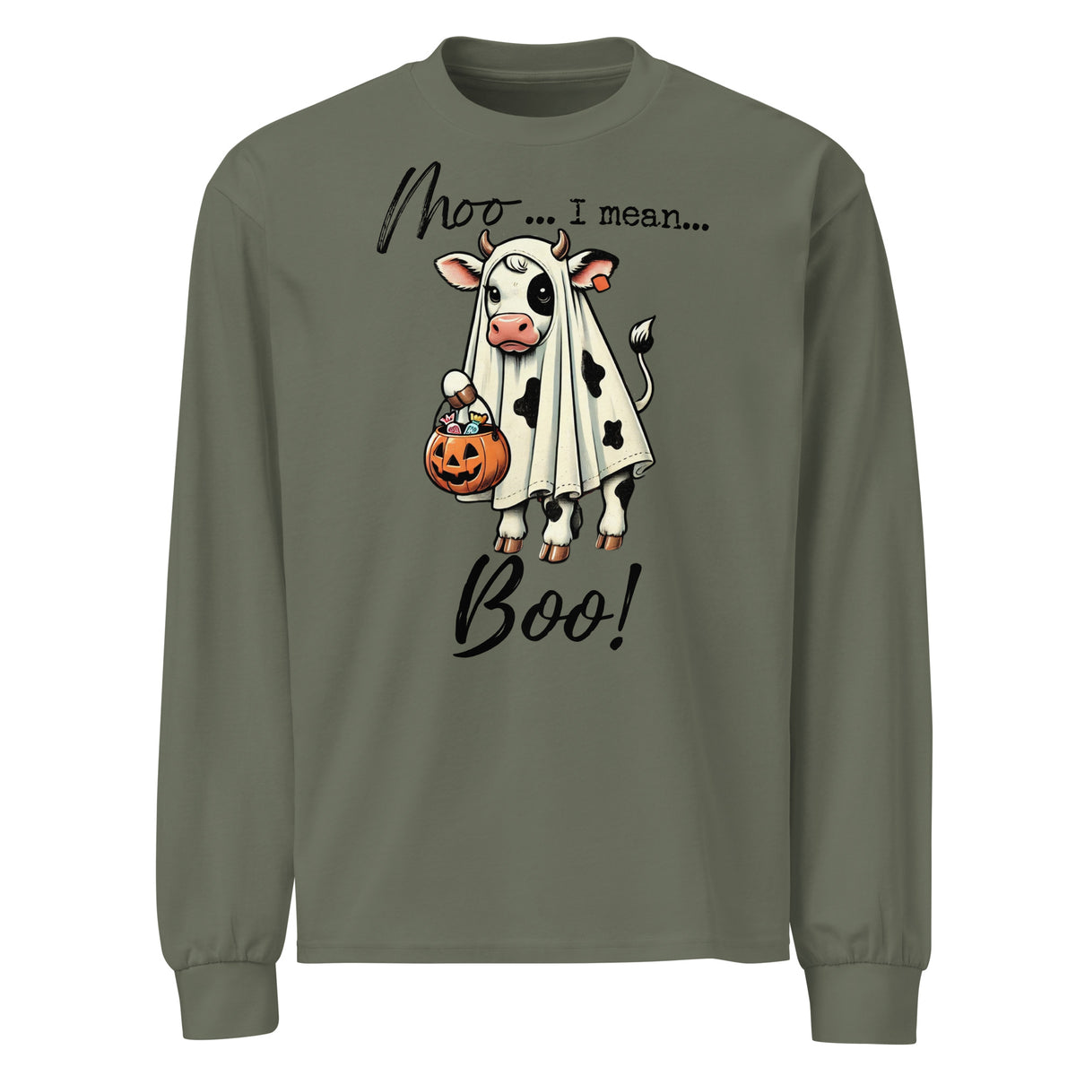 Moo...I Mean...BOO! Premium long sleeve shirt